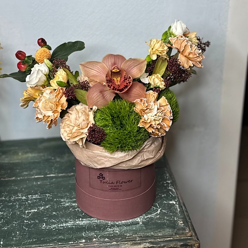 YULIA FLOWER Цветочная композиция "Акцент" с орхидеей, сортовой и кустовой гвоздикой, Цветочная композиция "Акцент" с орхидеей, сортовой и кустовой гвоздикой
YULIA FLOWER Цветочная композиция "Акцент" с орхидеей, сортовой и кустовой гвоздикой, Цветочная композиция "Акцент" с орхидеей, сортовой и кустовой гвоздикой