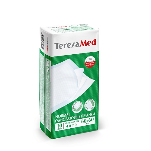 TEREZAMED Пеленки одноразовые впитывающие Normal 60x60 см 10.0, Пеленки одноразовые впитывающие Normal 60x60 см
TEREZAMED Пеленки одноразовые впитывающие Normal 60x60 см 10.0, Пеленки одноразовые впитывающие Normal 60x60 см