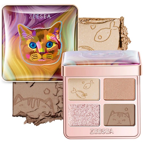ZEESEA Тени для век Tipsy Kitty Eyeshadow Quad, Тени для век Tipsy Kitty Eyeshadow Quad
ZEESEA Тени для век Tipsy Kitty Eyeshadow Quad, Тени для век Tipsy Kitty Eyeshadow Quad