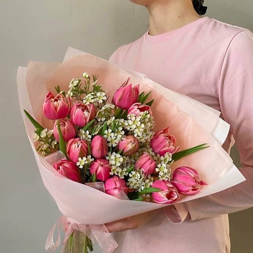 GLOW FLOWERS Весенний букет из 15 тюльпанов и хамелациума, Весенний букет из 15 тюльпанов и хамелациума
GLOW FLOWERS Весенний букет из 15 тюльпанов и хамелациума, Весенний букет из 15 тюльпанов и хамелациума