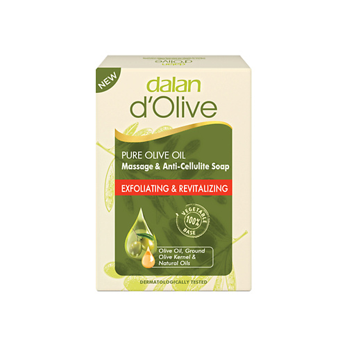 DALAN Мыло массажное и антицеллюлитное d'Olive 150.0, Мыло массажное и антицеллюлитное d'Olive
DALAN Мыло массажное и антицеллюлитное d'Olive 150.0, Мыло массажное и антицеллюлитное d'Olive