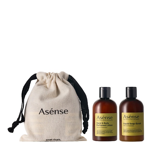 ASENSE Набор жидкое мыло-скраб и лосьон для тела в брендированном мешочке Vetiver & Rosemary, Набор жидкое мыло-скраб и лосьон для тела в брендированном мешочке Vetiver & Rosemary
ASENSE Набор жидкое мыло-скраб и лосьон для тела в брендированном мешочке Vetiver & Rosemary, Набор жидкое мыло-скраб и лосьон для тела в брендированном мешочке Vetiver & Rosemary