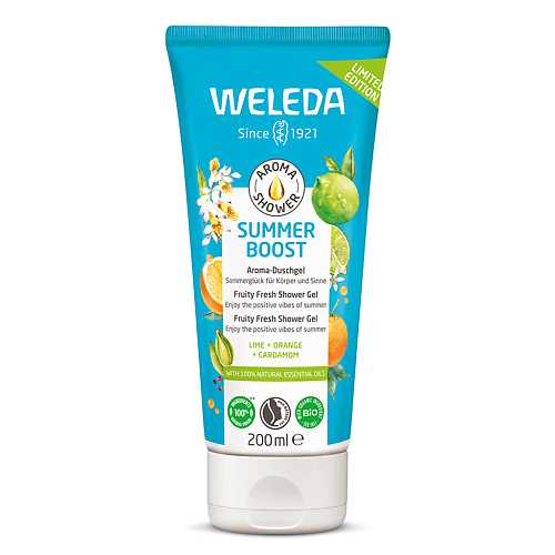 WELEDA Освежающий гель для душа Summer Boost с ароматом цитрусов и кардамона 200.0, Освежающий гель для душа Summer Boost с ароматом цитрусов и кардамона
WELEDA Освежающий гель для душа Summer Boost с ароматом цитрусов и кардамона 200.0, Освежающий гель для душа Summer Boost с ароматом цитрусов и кардамона