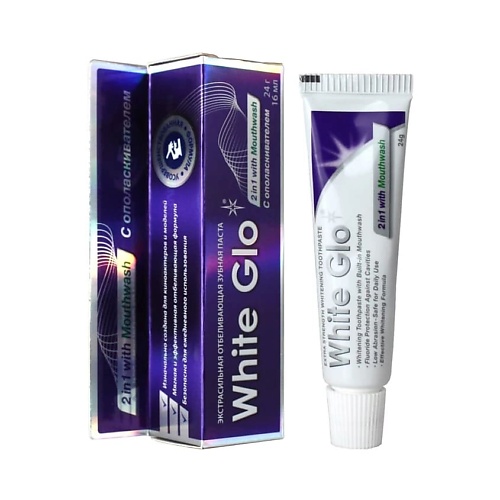 WHITE GLO Зубная паста 2в1 с ополаскивателем для полости рта, отбеливающая, Зубная паста 2в1 с ополаскивателем для полости рта, отбеливающая
WHITE GLO Зубная паста 2в1 с ополаскивателем для полости рта, отбеливающая, Зубная паста 2в1 с ополаскивателем для полости рта, отбеливающая