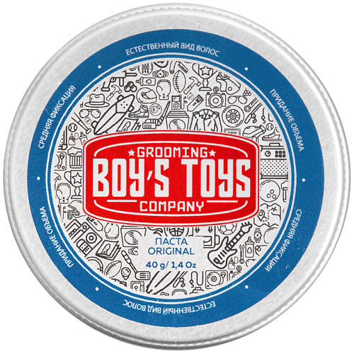 BOY'S TOYS Паста для укладки волос средней фиксации с низким уровнем блеска Original, Паста для укладки волос средней фиксации с низким уровнем блеска Original
BOY'S TOYS Паста для укладки волос средней фиксации с низким уровнем блеска Original, Паста для укладки волос средней фиксации с низким уровнем блеска Original