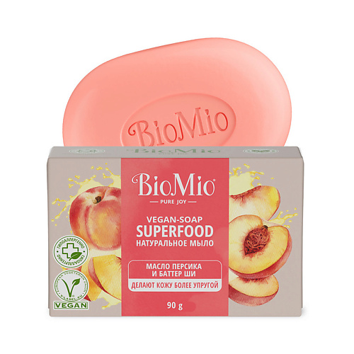 BIO MIO Натуральное мыло с маслом персика и баттером ши Vegan-Soap Superfood, Натуральное мыло с маслом персика и баттером ши Vegan-Soap Superfood
BIO MIO Натуральное мыло с маслом персика и баттером ши Vegan-Soap Superfood, Натуральное мыло с маслом персика и баттером ши Vegan-Soap Superfood