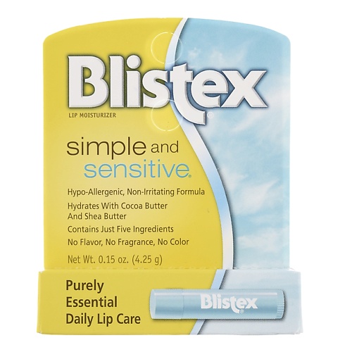 BLISTEX Бальзам для губ без аромата Simple and Sensitive, Бальзам для губ без аромата Simple and Sensitive
BLISTEX Бальзам для губ без аромата Simple and Sensitive, Бальзам для губ без аромата Simple and Sensitive