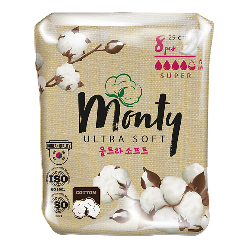 MONTY Женские гигиенические прокладки ULTRA SOFT SUPER PLUS 8.0, Женские гигиенические прокладки ULTRA SOFT SUPER PLUS
MONTY Женские гигиенические прокладки ULTRA SOFT SUPER PLUS 8.0, Женские гигиенические прокладки ULTRA SOFT SUPER PLUS