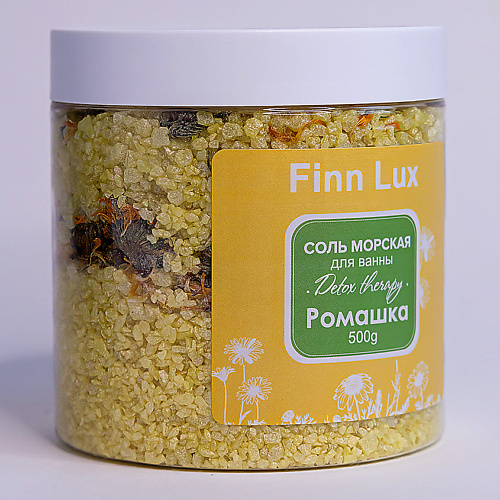 FINNLUX Соль для ванны морская с шиммером, сухоцветами "с эфирным маслом Ромашки" 600.0, Соль для ванны морская с шиммером, сухоцветами "с эфирным маслом Ромашки"
FINNLUX Соль для ванны морская с шиммером, сухоцветами "с эфирным маслом Ромашки" 600.0, Соль для ванны морская с шиммером, сухоцветами "с эфирным маслом Ромашки"