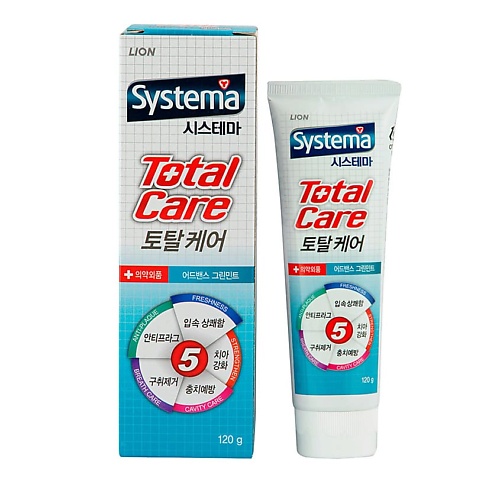 LION SYSTEMA Зубная паста комплексный уход "Systema total care" со вкусом мяты, SYSTEMA Зубная паста комплексный уход "Systema total care" со вкусом мяты
LION SYSTEMA Зубная паста комплексный уход "Systema total care" со вкусом мяты, SYSTEMA Зубная паста комплексный уход "Systema total care" со вкусом мяты