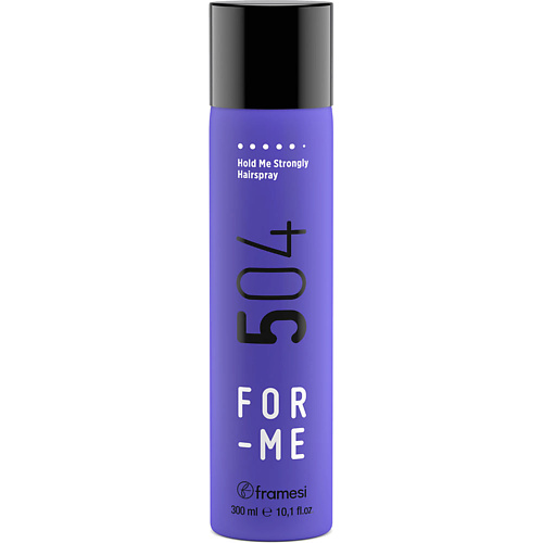 FRAMESI Неаэрозольный лак для волос сильной фиксации FOR-ME 504 HOLD ME STRONGLY HAIRSPRAY 300, Неаэрозольный лак для волос сильной фиксации FOR-ME 504 HOLD ME STRONGLY HAIRSPRAY
FRAMESI Неаэрозольный лак для волос сильной фиксации FOR-ME 504 HOLD ME STRONGLY HAIRSPRAY 300, Неаэрозольный лак для волос сильной фиксации FOR-ME 504 HOLD ME STRONGLY HAIRSPRAY