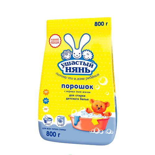 УШАСТЫЙ НЯНЬ Стиральный порошок Детский 800, Стиральный порошок Детский
УШАСТЫЙ НЯНЬ Стиральный порошок Детский 800, Стиральный порошок Детский