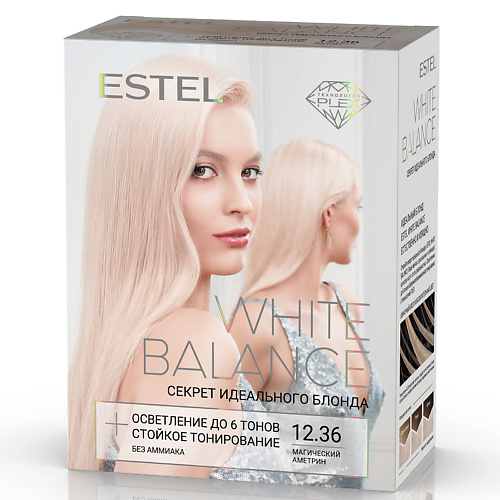 ESTEL Набор для осветления и тонирования волос WHITE BALANCE 12.36 магический аметрин, Набор для осветления и тонирования волос WHITE BALANCE 12.36 магический аметрин
ESTEL Набор для осветления и тонирования волос WHITE BALANCE 12.36 магический аметрин, Набор для осветления и тонирования волос WHITE BALANCE 12.36 магический аметрин