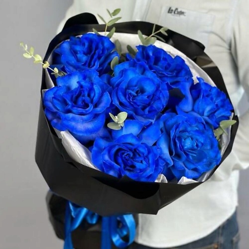 ДАРИ ЦВЕТЫ Букет из 7 синих роз, Букет из 7 синих роз
ДАРИ ЦВЕТЫ Букет из 7 синих роз, Букет из 7 синих роз