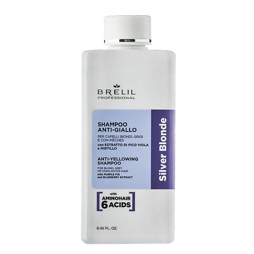 BRELIL PROFESSIONAL Шампунь для светлых, мелированных и седых волос антижелтый 250, Шампунь для светлых, мелированных и седых волос антижелтый
BRELIL PROFESSIONAL Шампунь для светлых, мелированных и седых волос антижелтый 250, Шампунь для светлых, мелированных и седых волос антижелтый