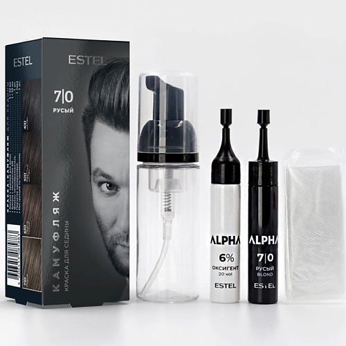 ESTEL PROFESSIONAL Краска-камуфляж для седины ALPHA 7/0 Русый 20, Краска-камуфляж для седины ALPHA 7/0 Русый
ESTEL PROFESSIONAL Краска-камуфляж для седины ALPHA 7/0 Русый 20, Краска-камуфляж для седины ALPHA 7/0 Русый