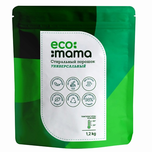 ECO MAMA Стиральный порошок универсальный 1200, Стиральный порошок универсальный
ECO MAMA Стиральный порошок универсальный 1200, Стиральный порошок универсальный