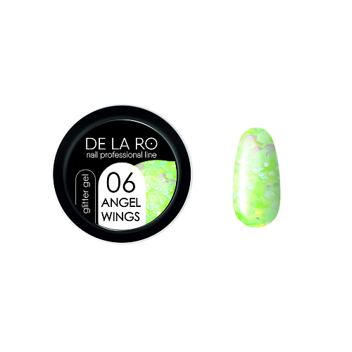 DE LA RO Глиттер гель для ногтей Angel Wings, Глиттер гель для ногтей Angel Wings
DE LA RO Глиттер гель для ногтей Angel Wings, Глиттер гель для ногтей Angel Wings