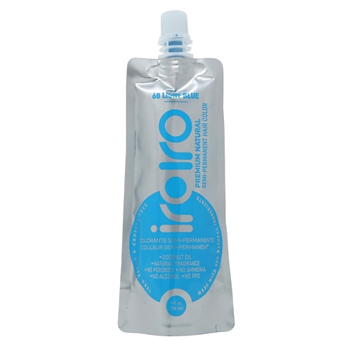 IROIRO Семи-перманентный краситель для волос 60 LIGHT BLUE Голубой 118, Семи-перманентный краситель для волос 60 LIGHT BLUE Голубой
IROIRO Семи-перманентный краситель для волос 60 LIGHT BLUE Голубой 118, Семи-перманентный краситель для волос 60 LIGHT BLUE Голубой