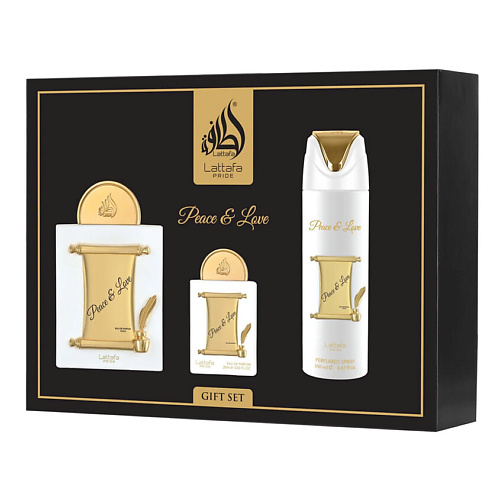 LATTAFA Набор Peace & Love: Парфюмерная вода + Дезодорант, Набор Peace & Love: Парфюмерная вода + Дезодорант
LATTAFA Набор Peace & Love: Парфюмерная вода + Дезодорант, Набор Peace & Love: Парфюмерная вода + Дезодорант