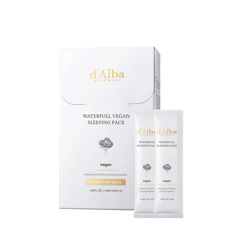 D`ALBA Увлажняющая ночная маска Waterfull Vegan Sleeping Pack 48, Увлажняющая ночная маска Waterfull Vegan Sleeping Pack
D`ALBA Увлажняющая ночная маска Waterfull Vegan Sleeping Pack 48, Увлажняющая ночная маска Waterfull Vegan Sleeping Pack