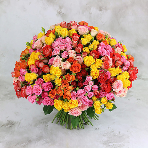 БУКЕТ МАРКЕТ ДАРИТЕ С УДОВОЛЬСТВИЕМ Букет из 101 разноцветной кустовой розы, Букет из 101 разноцветной кустовой розы
БУКЕТ МАРКЕТ ДАРИТЕ С УДОВОЛЬСТВИЕМ Букет из 101 разноцветной кустовой розы, Букет из 101 разноцветной кустовой розы