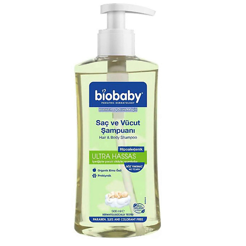 BIOBABY Детский шампунь для волос и тела Hair and Body Shampoo Ultra Sensitive 500, Детский шампунь для волос и тела Hair and Body Shampoo Ultra Sensitive
BIOBABY Детский шампунь для волос и тела Hair and Body Shampoo Ultra Sensitive 500, Детский шампунь для волос и тела Hair and Body Shampoo Ultra Sensitive