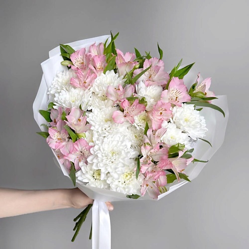 MERSI FLOWERS Нежный букет кустовая хризантема и розовая альстромерия, Нежный букет кустовая хризантема и розовая альстромерия
MERSI FLOWERS Нежный букет кустовая хризантема и розовая альстромерия, Нежный букет кустовая хризантема и розовая альстромерия