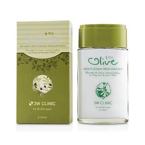 3W CLINIC Освежающая эмульсия для мужской кожи лица с оливой, OLIVE FOR MAN FRESH EMULSION 150, Освежающая эмульсия для мужской кожи лица с оливой, OLIVE FOR MAN FRESH EMULSION
3W CLINIC Освежающая эмульсия для мужской кожи лица с оливой, OLIVE FOR MAN FRESH EMULSION 150, Освежающая эмульсия для мужской кожи лица с оливой, OLIVE FOR MAN FRESH EMULSION