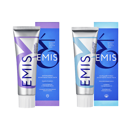 EMIS Набор Биоактивная зубная паста Антикариес и Комплексный Уход 160, Набор Биоактивная зубная паста Антикариес и Комплексный Уход
EMIS Набор Биоактивная зубная паста Антикариес и Комплексный Уход 160, Набор Биоактивная зубная паста Антикариес и Комплексный Уход