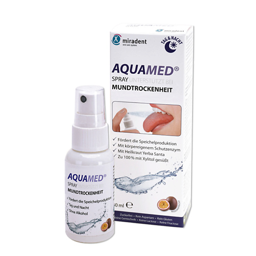 MIRADENT Спрей для увлажнения при сухости полости рта AQUAMED® Spray 30, Спрей для увлажнения при сухости полости рта AQUAMED® Spray
MIRADENT Спрей для увлажнения при сухости полости рта AQUAMED® Spray 30, Спрей для увлажнения при сухости полости рта AQUAMED® Spray