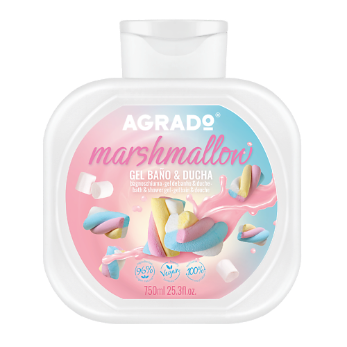 AGRADO Гель для ванны и душа МАРШМЭЛЛОУ 750, Гель для ванны и душа МАРШМЭЛЛОУ
AGRADO Гель для ванны и душа МАРШМЭЛЛОУ 750, Гель для ванны и душа МАРШМЭЛЛОУ