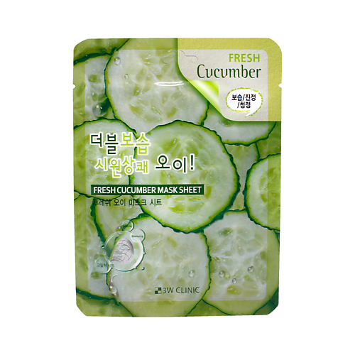 3W CLINIC Тканевая маска для лица с огурцом, FRESH CUCUMBER MASK SHEET 23, Тканевая маска для лица с огурцом, FRESH CUCUMBER MASK SHEET
3W CLINIC Тканевая маска для лица с огурцом, FRESH CUCUMBER MASK SHEET 23, Тканевая маска для лица с огурцом, FRESH CUCUMBER MASK SHEET