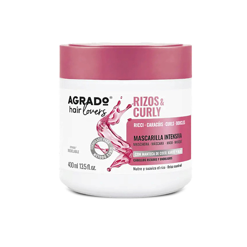 AGRADO Интенсивная маска для вьющихся волос 400, Интенсивная маска для вьющихся волос
AGRADO Интенсивная маска для вьющихся волос 400, Интенсивная маска для вьющихся волос