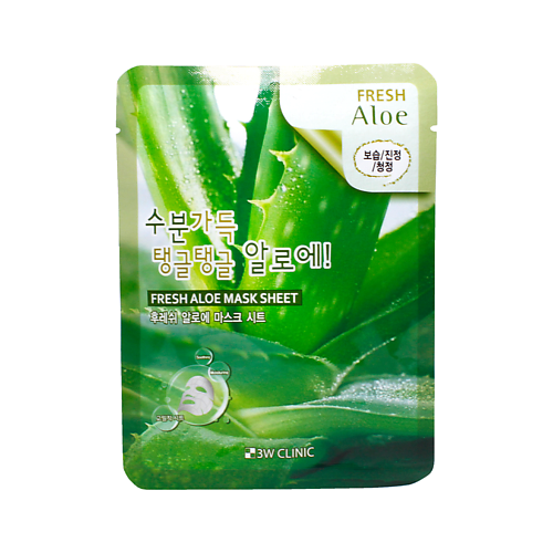 3W CLINIC Тканевая маска для лица с алоэ вера, FRESH ALOE MASK SHEET 24, Тканевая маска для лица с алоэ вера, FRESH ALOE MASK SHEET
3W CLINIC Тканевая маска для лица с алоэ вера, FRESH ALOE MASK SHEET 24, Тканевая маска для лица с алоэ вера, FRESH ALOE MASK SHEET