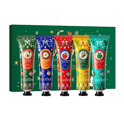 SADOER Набор кремов для рук Christmas клубника, яблоко, ромашка, авокадо и мед, Набор кремов для рук Christmas клубника, яблоко, ромашка, авокадо и мед
SADOER Набор кремов для рук Christmas клубника, яблоко, ромашка, авокадо и мед, Набор кремов для рук Christmas клубника, яблоко, ромашка, авокадо и мед