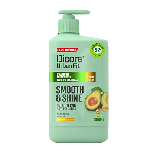 DICORA URBAN FIT Шампунь универсальный для всех типов волос Гладкость и Блеск с авокадо 800, Шампунь универсальный для всех типов волос Гладкость и Блеск с авокадо
DICORA URBAN FIT Шампунь универсальный для всех типов волос Гладкость и Блеск с авокадо 800, Шампунь универсальный для всех типов волос Гладкость и Блеск с авокадо