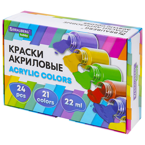 BRAUBERG Краски акриловые художественные HOBBY, Краски акриловые художественные HOBBY
BRAUBERG Краски акриловые художественные HOBBY, Краски акриловые художественные HOBBY