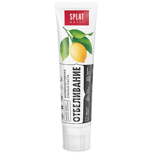 SPLAT Зубная паста "Отбеливающая" Daily Whitening 100, Зубная паста "Отбеливающая" Daily Whitening
SPLAT Зубная паста "Отбеливающая" Daily Whitening 100, Зубная паста "Отбеливающая" Daily Whitening