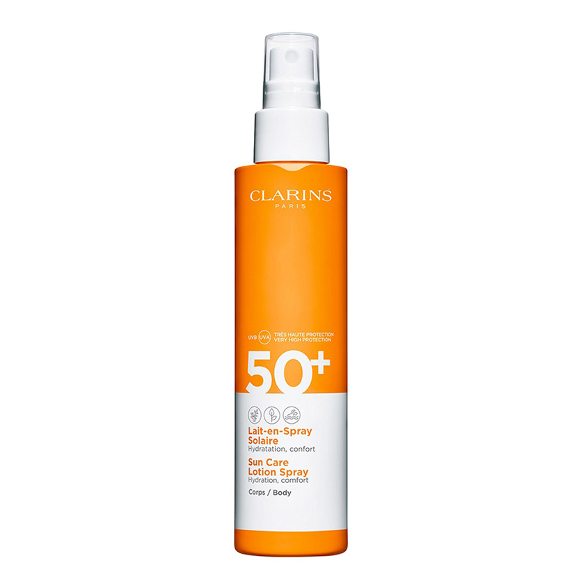 CLARINS Солнцезащитное увлажняющее молочко-спрей SPF50+ Lait-en-Spray Solaire Corps
CLARINS Солнцезащитное увлажняющее молочко-спрей SPF50+ Lait-en-Spray Solaire Corps