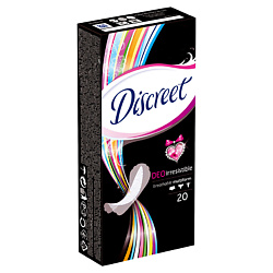 DISCREET Женские гигиенические прокладки на каждый день Deo Irresistible Multiform Single
DISCREET Женские гигиенические прокладки на каждый день Deo Irresistible Multiform Single