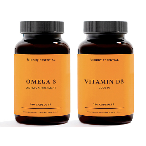 bioniq essential Базовый комплект ОМЕГА 3 – OMEGA 3 90% + ВИТАМИН Д3 2000 МЕ – VITAMIN D3 2000 IU
bioniq essential Базовый комплект ОМЕГА 3 – OMEGA 3 90% + ВИТАМИН Д3 2000 МЕ – VITAMIN D3 2000 IU