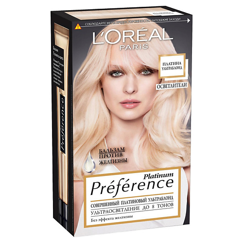 L'ORÉAL PARIS Стойкая краска для волос "Preference, Платина Ультраблонд", Стойкая краска для волос "Preference, Платина Ультраблонд"
L'ORÉAL PARIS Стойкая краска для волос "Preference, Платина Ультраблонд", Стойкая краска для волос "Preference, Платина Ультраблонд"
