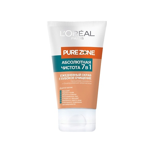 L'ORÉAL PARIS Скраб для лица "Pure Zone, Глубокое очищение 7 в 1", против прыщей и черных точек
L'ORÉAL PARIS Скраб для лица "Pure Zone, Глубокое очищение 7 в 1", против прыщей и черных точек