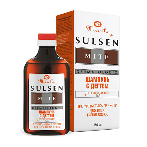 MIRROLLA SULSEN Шампунь "Сульсен Мите" с дегтем профилактика перхоти для всех типов волос
MIRROLLA SULSEN Шампунь "Сульсен Мите" с дегтем профилактика перхоти для всех типов волос