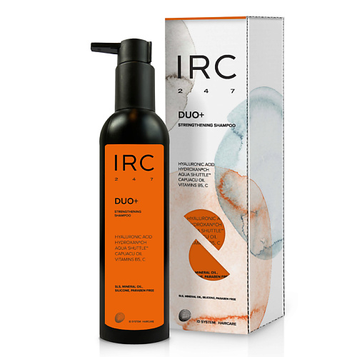 Шампунь для волос IRC 247 Укрепляющий шампунь DUO+ уход за лицом irc 247 омолаживающий лифтинг мист
