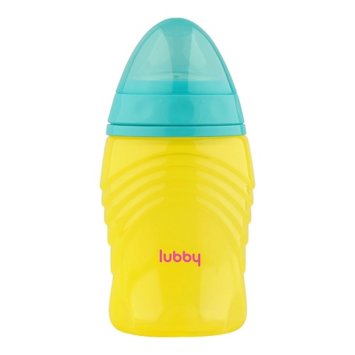 Бутылочка для детей LUBBY Поильник с мягким носиком, защитным колпачком, от 6 месяцев