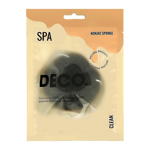 DECO. Спонж из конняку black deco спонж из конняку clean