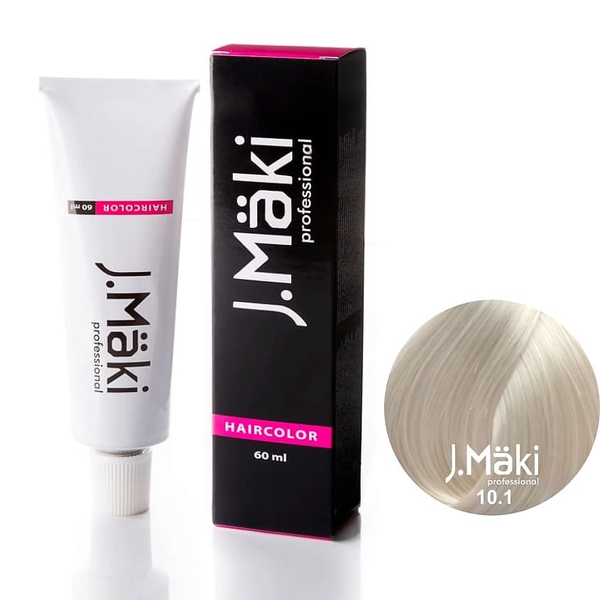 

J.MÄKI PROFESSIONAL Краситель для волос 10.1 Пепельный светлый блондин