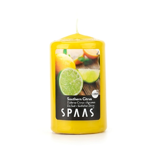 Свеча SPAAS Свеча-столбик ароматическая Южный цитрус цена и фото